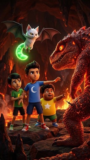 ت الثلاثة | الحلقة 9 الجزء الاول— مواجهة الحارس 🐉💚 📝 الوصف: الحارس كان بيتألم... مش بيحارس! 😢🐉 مروان عمل حاجة مش طبيعية خالص! 💚 الشجاعة الحقيقية مش في القوة... في الطيبة! 🌟 اتابعونا! 👇#viral #كرتون_بالذكاء_الاصطناعي #funny #كرتون_اطفال #shorts