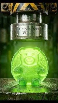 Hydraulic Press vs Giant Jawbreaker Rainbow Explosion Inside! 🌈💥 #hydraulicpress #shortsfeed #asmr