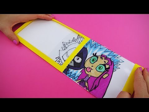 Teen Titans Go! Magic Slider Card with Raven and Starfire| DIY Gift Card