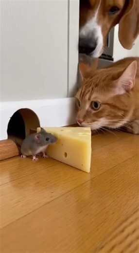 A Beagle Covered the Cat’s Eyes… What Happened Next Is Wild