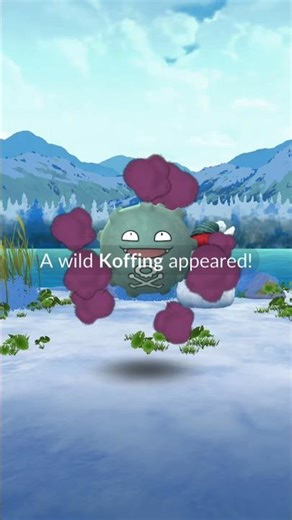 SHINY KOFFING Wild Catch! 💨 The green gas is MINE! 💚 #shorts #shinypokemon #pokemongo