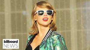 The 32-year-old pop star made a surprise appearance to give thanks for her two wins of the night while seemingly including clues that indicate her next rerecorded album project will be '1989 (Taylor’s Version).' #BillboardNews | Billboard