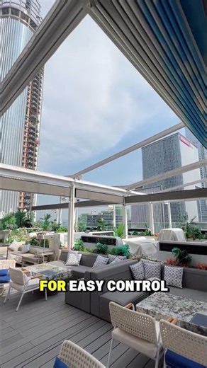 This can solve the problem of providing shade and shelter from rain for outdoor restaurants.