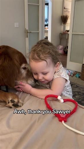 When your first baby loves your other first baby 🩷🩷 #toddlersoftiktok #dogandbaby