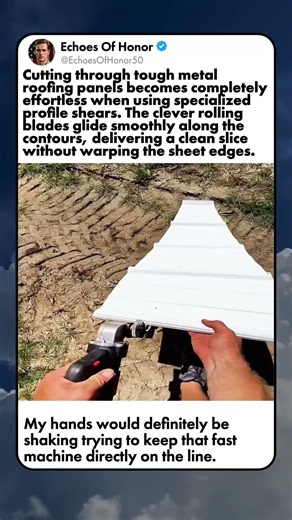 AN AUTOMATIC METAL PROFILE SHEAR ATTACHMENT