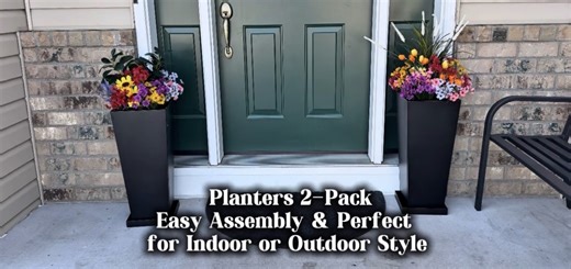 Watch Metal Planters- Easy Setup, Indoor or Outdoor Use on Amazon Live