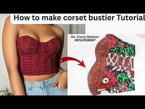 How To Cut and Sew Offshoulder Bustier Top | How to Install Bra Cup | Reversible Bustier Tutorials