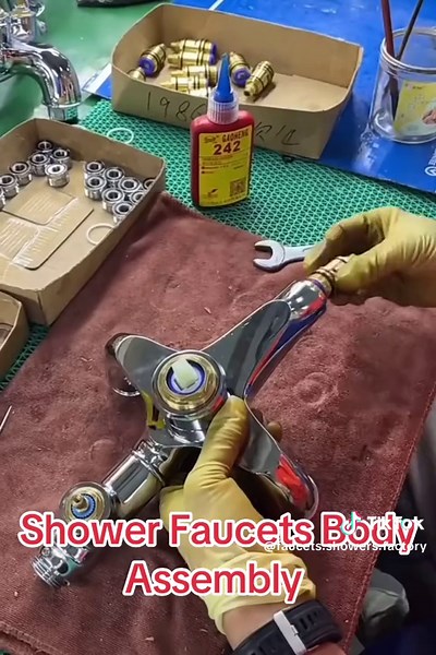 Come and check our professional faucets assembly! #faucets #shower #bathroom #factory #manufacturer #goodthing #supplier