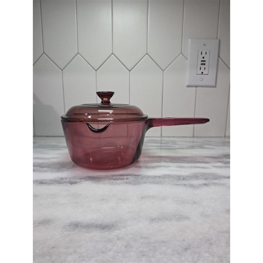 Corning Ware Vision Cranberry 1L Saucepan, Vintage Lidded Pan, Replacement USA Kitchenware, Pour Spout - Etsy UK