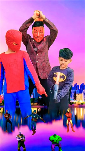 Spider-Man command Batman and Super Goblin to destroy the Avengers 🔥 #shorts