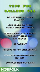 When calling 911, here are a few tips to keep in mind: ✅ Do not hang up. ✅ Lock your cell phone screen when not in use. Unlocked screens can accidently dial 911 and create hang-up calls or ties up a 911 line. ✅ Clearly and calmly state the location of the emergency. Exact locations are NOT immediately provided by a cell phone. ✅ Be patient. There are a series of questions Telecommunicators are trained to ask so that the most up-to-date information can be sent to field personnel. ✅ Reserve 911 fo