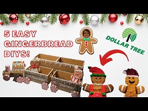 5 *~EASY~* Gingerbread DIYs using DOLLAR TREE Items!