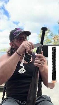 How to re-grip a baseball bat. Regripping a baseball bat w/LizardSkin #lizardskin #baseball #batgrip