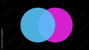pink and blue circle, logo sign for your company, copy space