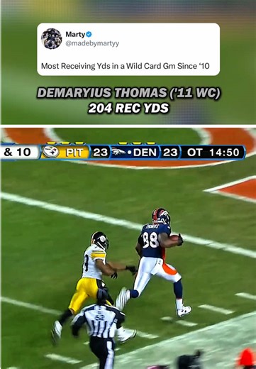 Most Receiving Yards in a Wild Card Game Since 2010 #nfl #football | football