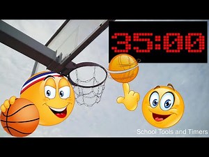 35 Minute 🏀 Basketball 🏀 Countdown Timer - Buzzer Beater Sound and Crowd Cheers!