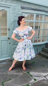 2K reactions · 133 shares | The prettiest summer dress! Light & romantic, the watercolour wildflower dress is just gorgeous  @scarlettluxe paired it with a green petticoat & our Pink Secret Love sandals #deadlyisthefemale #vintagestyle #petticoat #swingdress #50sstyle #50sstyle | Deadly is the Female | Facebook