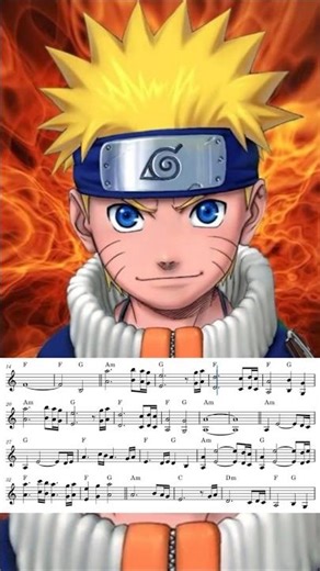 Naruto Main Theme - Sheet Music for Violin, Alto Sax & Trumpet #naruto #sheetmusic #violin #trumpet