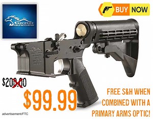 Anderson AR-15 Complete Assembled Lower w/ Adjustable Stock $99.99