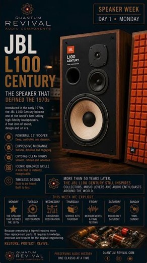 Quantum Revival | Speaker Week | JBL L100 Century — The Speaker That Defined the 1970s #jbl