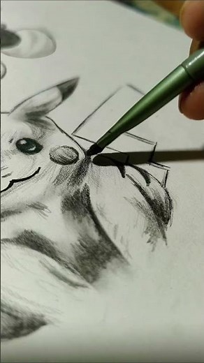drawing pikachu using pencil