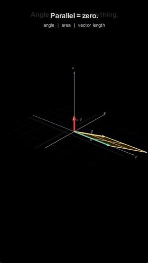 Two Vectors. One Hidden Dimension. ↗️ #maths #shortvideo