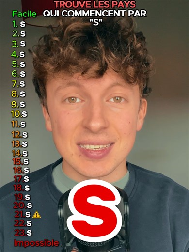 Alors combien sur 23 ?? Trouve les pays qui commencent par