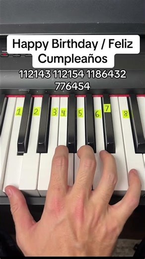 Happy Birthday Song Easy Piano Tutorial #piano #birthdaysong #pianotutorial