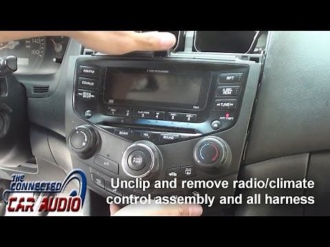 Remove factory stereo Honda Accord 2003-2007