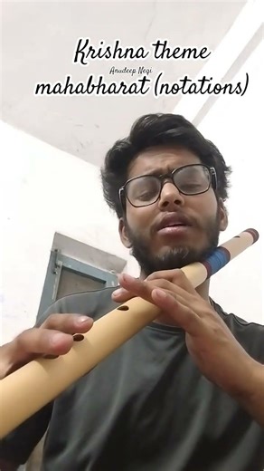 Krishna theme. mahabharat flute tutorial ..short and easy by anudeep negi #punamflutes #mahabharat