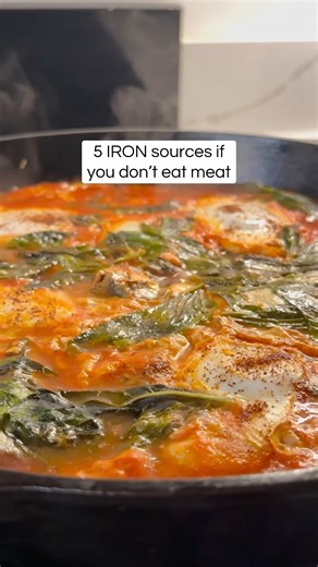 5 IRON sources if you don’t eat meat #nomeat #pescatarian #plantbasedrecipes #ironrichfoods