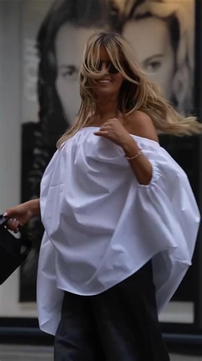 Off-the-Shoulder Blouse: How to achieve a sophisticated and chic look ✨ #streetstyle #outfitideas