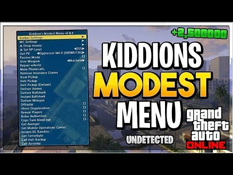 2023 GTA best Mod menu Kiddions modest menu!!! How to install!!