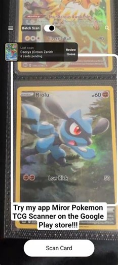 Try my Pokémon Card Scanner app Miror!!! #pokemon #tcg #collecting #android #dev