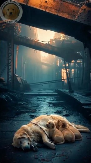 Twilight Rescue Italian Hero Saves Golden Retriever Family from Collapsing Factory