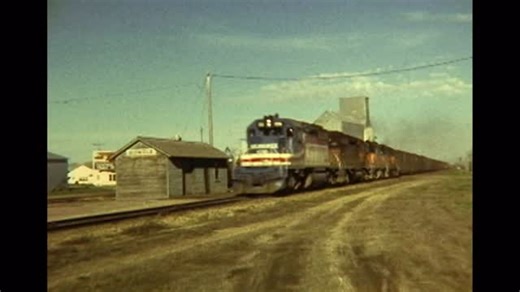C. Vision Productions on Instagram: "Milwaukee Road’s SD40–2 in it’s bicentennial paint leads a westbound freight through the small town of Bowdle, South Dakota. This is a part of Fred Crissey‘s film collection. You can see his footage of the Milwaukee Road through the states of north and South Dakota in our latest YouTube release."