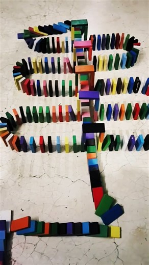 Amazing And Satisfying Domino Trick, domino setup(8/100) #short #viral #popular #domino #satisfying