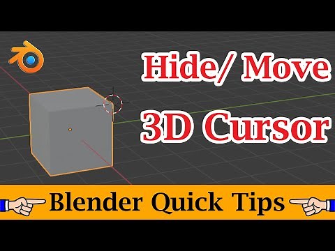 Blender Quick Tips: Hide 3D Cursor | Move 3D Cursor Location Precisely | Blender Eevee & Cycles