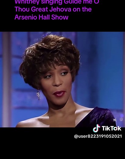 Whitney singing “Guide me O Thou Great Jehova Acapella on the Arsenio Hall show in 1990. She had such an amazing voice 💓 #whitneyhouston #90sthrowback #fypシ゚viral #foryoupage #acapella #teresagraves #blacktiktok