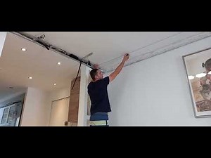 How to install a decorative plasterboard ceiling with LED lighting