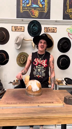 86K views · 3.2K reactions | "ACE OF WANDS" #whyhatt #whyhats #hatter #hatmaker #hatton #create #manufacturer #handmadewithlove #handemade @whyhatts #creative #creation #creativity #creatingjobs #content #contentcreator #contentmarketing #satisfying #relax #chill | Why's HAT | Facebook