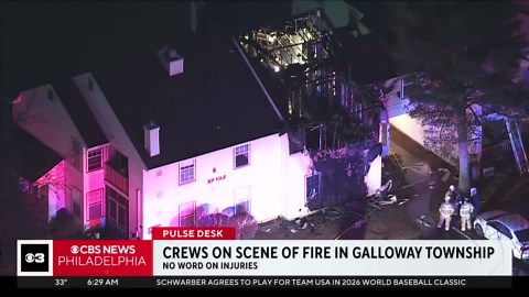 Fire rips through residence in Galloway Township, New Jersey