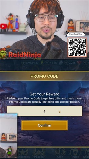 New Promo Code January 2026 Raid Shadow Legends ↓ Create a new RAID Account with this Link NOW for 5 FREE HEROES worth more than 350$! ➤ https://t2m.io/RaidNinja_url Build your DREAM TEAM with these FREE Champs: 🔥Tholin Foulbeard after tutorial 🔥Cheshire Cat - Code: KITTYCUT 🔥Mordecai (lv.10), Rector Drath (Lv.20), Uugo (Lv.30) PS: This is the BEST STARTER PACK in the WORLD! Be sure to spread it for others to take advantage too. #raidshadowlegends #raidninja #legendary #champion #shard summon