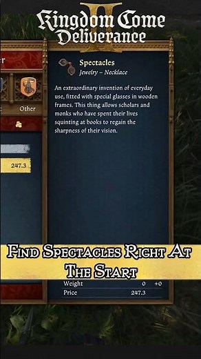 Find Free Spectacles Right At The Start | KCD 2 Early Game Guide Under 30 Seconds