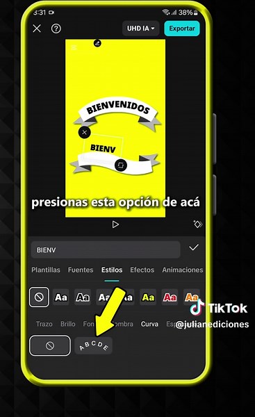 📱 Cómo hacer texto en curva en CapCut (FÁCIL y RÁPIDO) 🎨✨ ¿Quieres que tus textos en CapCut se vean más creativos? En este video te enseño paso a paso cómo darle forma curva a tus textos, ideal para títulos llamativos, intros o reels más pro. ¡No necesitas apps extra, todo desde CapCut! 🔥 ¡Guarda este truquito! 🎬👇