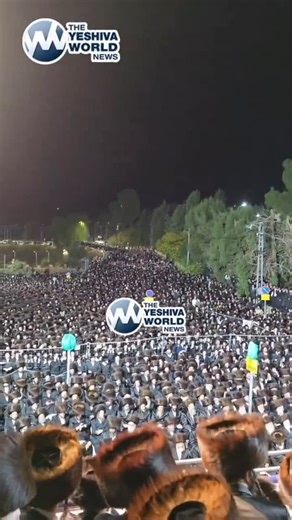 TheYeshivaWorld.com on Instagram: "🔥 Following a Shabbos in Meron with the Satmar Rebbe of Kiryas Yoel, thousands join the Rebbe late Motzei Shabbos as he lights a Medura in honor of RASHBI."