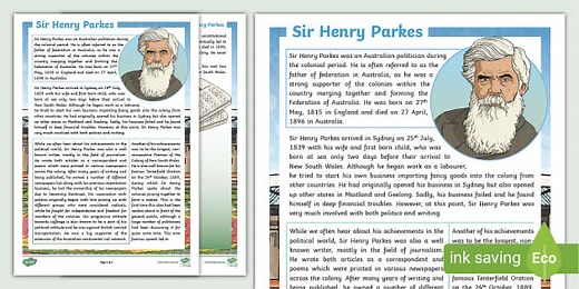 Henry Parkes Fact File