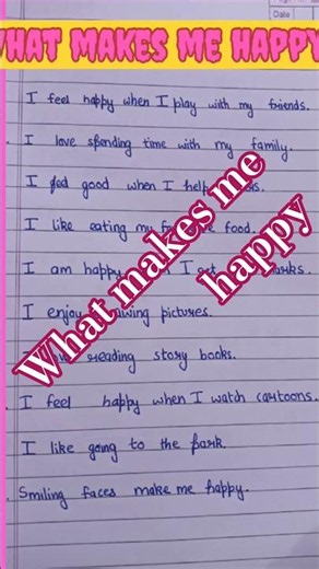 10 easy lines on what makes me happy #paragraph #essay #shorts
