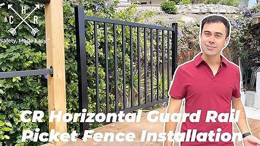 CR Horizontal Guard Rail Picket Fence Install & Overview
