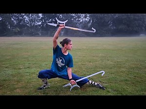Training the Shaolin Tiger Hook Swords 雙鉤 Shuang Gou Twin Hooks He Yong Gan Martial Arts